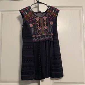 Anthropologie Embroidered Tunic Blouse